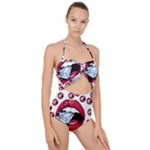 Lips & Diamonds CBDOilPrincess 62cd68e7-1aab-47ac-986a-7899c6d06da7 Scallop Top Cut Out Swimsuit