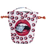 Lips & Diamonds CBDOilPrincess 62cd68e7-1aab-47ac-986a-7899c6d06da7 Drawstring Bucket Bag
