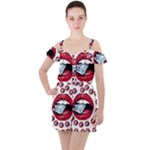 Lips & Diamonds CBDOilPrincess 62cd68e7-1aab-47ac-986a-7899c6d06da7 Ruffle Cut Out Chiffon Playsuit