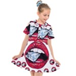 Lips & Diamonds CBDOilPrincess 62cd68e7-1aab-47ac-986a-7899c6d06da7 Kids  Short Sleeve Shirt Dress