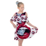 Lips & Diamonds CBDOilPrincess 62cd68e7-1aab-47ac-986a-7899c6d06da7 Kids  Shoulder Cutout Chiffon Dress