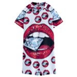 Lips & Diamonds CBDOilPrincess 62cd68e7-1aab-47ac-986a-7899c6d06da7 Kids  Boyleg Half Suit Swimwear