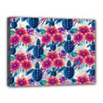 Tropical Flowers Turtles CBDOilPrincess Edf1ea6f-2cc5-4f0b-a5cc-9c146c7d79e4 Canvas 16  x 12  (Stretched)