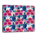 Tropical Flowers Turtles CBDOilPrincess Edf1ea6f-2cc5-4f0b-a5cc-9c146c7d79e4 Canvas 20  x 16  (Stretched)