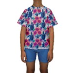 Tropical Flowers Turtles CBDOilPrincess Edf1ea6f-2cc5-4f0b-a5cc-9c146c7d79e4 Kids  Short Sleeve Swimwear