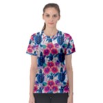 Tropical Flowers Turtles CBDOilPrincess Edf1ea6f-2cc5-4f0b-a5cc-9c146c7d79e4 Women s Sport Mesh Tee