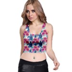 Tropical Flowers Turtles CBDOilPrincess Edf1ea6f-2cc5-4f0b-a5cc-9c146c7d79e4 Racer Back Crop Top