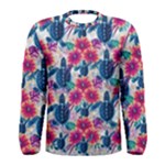 Tropical Flowers Turtles CBDOilPrincess Edf1ea6f-2cc5-4f0b-a5cc-9c146c7d79e4 Men s Long Sleeve Tee