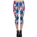 Tropical Flowers Turtles CBDOilPrincess Edf1ea6f-2cc5-4f0b-a5cc-9c146c7d79e4 Capri Leggings 