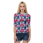 Tropical Flowers Turtles CBDOilPrincess Edf1ea6f-2cc5-4f0b-a5cc-9c146c7d79e4 Quarter Sleeve Raglan Tee