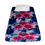 Tropical Flowers Turtles CBDOilPrincess Edf1ea6f-2cc5-4f0b-a5cc-9c146c7d79e4 Fitted Sheet (Single Size)