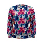 Tropical Flowers Turtles CBDOilPrincess Edf1ea6f-2cc5-4f0b-a5cc-9c146c7d79e4 Women s Sweatshirt