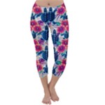 Tropical Flowers Turtles CBDOilPrincess Edf1ea6f-2cc5-4f0b-a5cc-9c146c7d79e4 Capri Winter Leggings 
