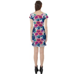 Short Sleeve Skater Dress Back Short Sleeve Skater Dress Back