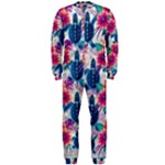 Tropical Flowers Turtles CBDOilPrincess Edf1ea6f-2cc5-4f0b-a5cc-9c146c7d79e4 OnePiece Jumpsuit (Men) 
