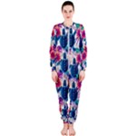 Tropical Flowers Turtles CBDOilPrincess Edf1ea6f-2cc5-4f0b-a5cc-9c146c7d79e4 OnePiece Jumpsuit (Ladies) 