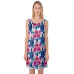Tropical Flowers Turtles CBDOilPrincess Edf1ea6f-2cc5-4f0b-a5cc-9c146c7d79e4 Sleeveless Satin Nightdress
