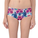 Tropical Flowers Turtles CBDOilPrincess Edf1ea6f-2cc5-4f0b-a5cc-9c146c7d79e4 Mid-Waist Bikini Bottoms