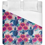 Tropical Flowers Turtles CBDOilPrincess Edf1ea6f-2cc5-4f0b-a5cc-9c146c7d79e4 Duvet Cover (King Size)
