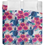 Tropical Flowers Turtles CBDOilPrincess Edf1ea6f-2cc5-4f0b-a5cc-9c146c7d79e4 Duvet Cover Double Side (King Size)