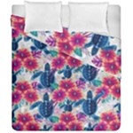 Tropical Flowers Turtles CBDOilPrincess Edf1ea6f-2cc5-4f0b-a5cc-9c146c7d79e4 Duvet Cover Double Side (California King Size)