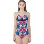 Tropical Flowers Turtles CBDOilPrincess Edf1ea6f-2cc5-4f0b-a5cc-9c146c7d79e4 One Piece Swimsuit