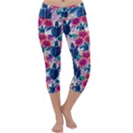 Tropical Flowers Turtles CBDOilPrincess Edf1ea6f-2cc5-4f0b-a5cc-9c146c7d79e4 Capri Yoga Leggings