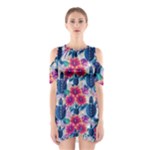 Tropical Flowers Turtles CBDOilPrincess Edf1ea6f-2cc5-4f0b-a5cc-9c146c7d79e4 Shoulder Cutout One Piece Dress