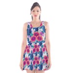 Tropical Flowers Turtles CBDOilPrincess Edf1ea6f-2cc5-4f0b-a5cc-9c146c7d79e4 Scoop Neck Skater Dress