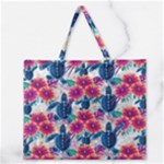 Tropical Flowers Turtles CBDOilPrincess Edf1ea6f-2cc5-4f0b-a5cc-9c146c7d79e4 Zipper Large Tote Bag