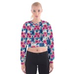 Tropical Flowers Turtles CBDOilPrincess Edf1ea6f-2cc5-4f0b-a5cc-9c146c7d79e4 Cropped Sweatshirt