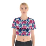 Tropical Flowers Turtles CBDOilPrincess Edf1ea6f-2cc5-4f0b-a5cc-9c146c7d79e4 Cotton Crop Top
