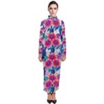 Tropical Flowers Turtles CBDOilPrincess Edf1ea6f-2cc5-4f0b-a5cc-9c146c7d79e4 Turtleneck Maxi Dress