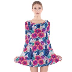 Long Sleeve Velvet Skater Dress 