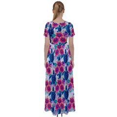 High Waist Short Sleeve Maxi Dress 