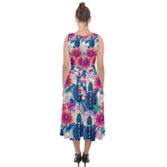 Midi Tie-Back Chiffon Dress 
