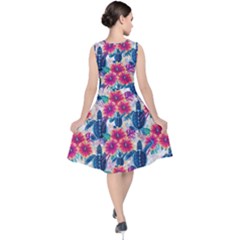 V-Neck Midi Sleeveless Dress  