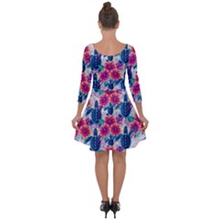 Quarter Sleeve Skater Dress 