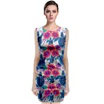 Tropical Flowers Turtles CBDOilPrincess Edf1ea6f-2cc5-4f0b-a5cc-9c146c7d79e4 Classic Sleeveless Midi Dress