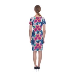 Classic Short Sleeve Midi Dress Back Classic Short Sleeve Midi Dress Back