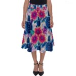 Tropical Flowers Turtles CBDOilPrincess Edf1ea6f-2cc5-4f0b-a5cc-9c146c7d79e4 Perfect Length Midi Skirt