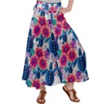 Tropical Flowers Turtles CBDOilPrincess Edf1ea6f-2cc5-4f0b-a5cc-9c146c7d79e4 Satin Palazzo Pants