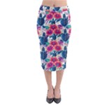 Tropical Flowers Turtles CBDOilPrincess Edf1ea6f-2cc5-4f0b-a5cc-9c146c7d79e4 Midi Pencil Skirt