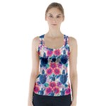 Tropical Flowers Turtles CBDOilPrincess Edf1ea6f-2cc5-4f0b-a5cc-9c146c7d79e4 Racer Back Sports Top