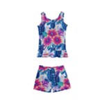 Tropical Flowers Turtles CBDOilPrincess Edf1ea6f-2cc5-4f0b-a5cc-9c146c7d79e4 Kids  Boyleg Swimsuit