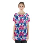 Tropical Flowers Turtles CBDOilPrincess Edf1ea6f-2cc5-4f0b-a5cc-9c146c7d79e4 Skirt Hem Sports Top