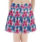 Tropical Flowers Turtles CBDOilPrincess Edf1ea6f-2cc5-4f0b-a5cc-9c146c7d79e4 Pleated Mini Skirt