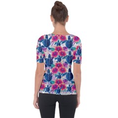 Shoulder Cut Out Short Sleeve Top 