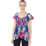 Tropical Flowers Turtles CBDOilPrincess Edf1ea6f-2cc5-4f0b-a5cc-9c146c7d79e4 Lace Front Dolly Top