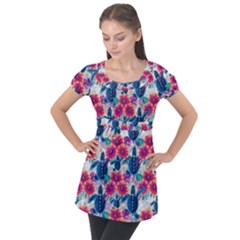 Puff Sleeve Tunic Top 